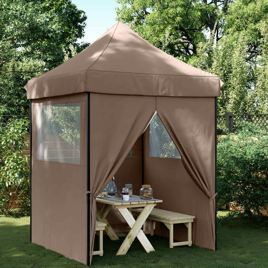 Party Tent 200 x 200 x 306 cm Brown Oxford Fabric