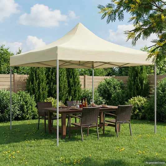Party Tent 291 x 291 x 315 cm Cream Oxford Fabric