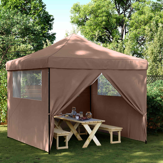 Party Tent 292 x 292 x 315 cm Brown Oxford Fabric
