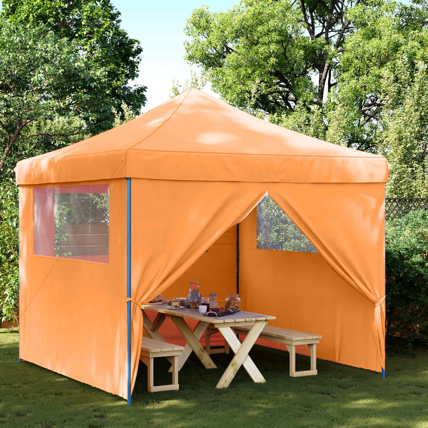 Party Tent Folding Orange 292 x 292 x 315 cm Oxford Fabric