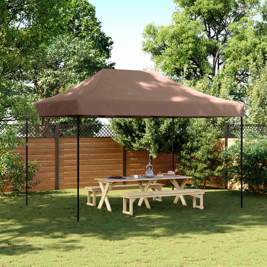 Party Tent 279 x 410 x 315 cm Brown Oxford Fabric
