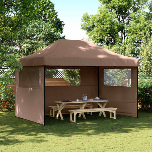 Party Tent 279 x 410 x 315 cm Brown Oxford Fabric