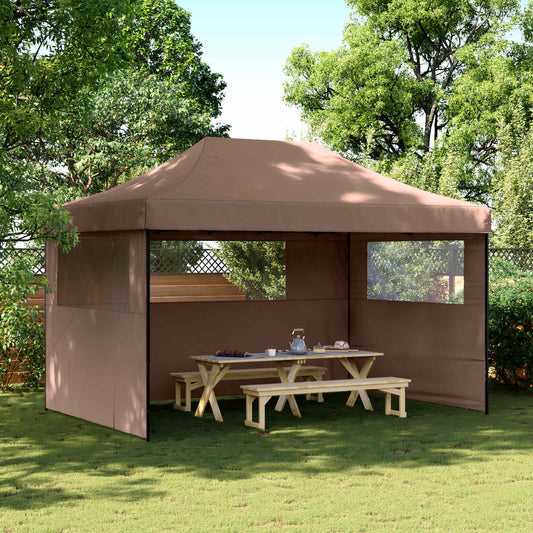 Party Tent 292 x 440 x 315 cm Brown Oxford Fabric