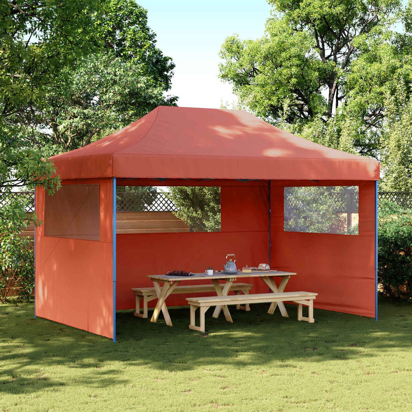 Party Tent Folding Terracotta 292 x 440 x 315 cm Oxford Fabric