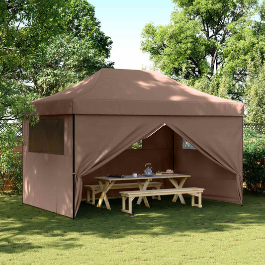 Party Tent 292 x 440 x 315 cm Brown Oxford Fabric