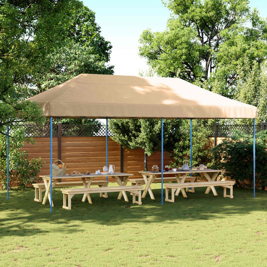 Party Tent 292 x 580 x 315 cm Beige Oxford Fabric