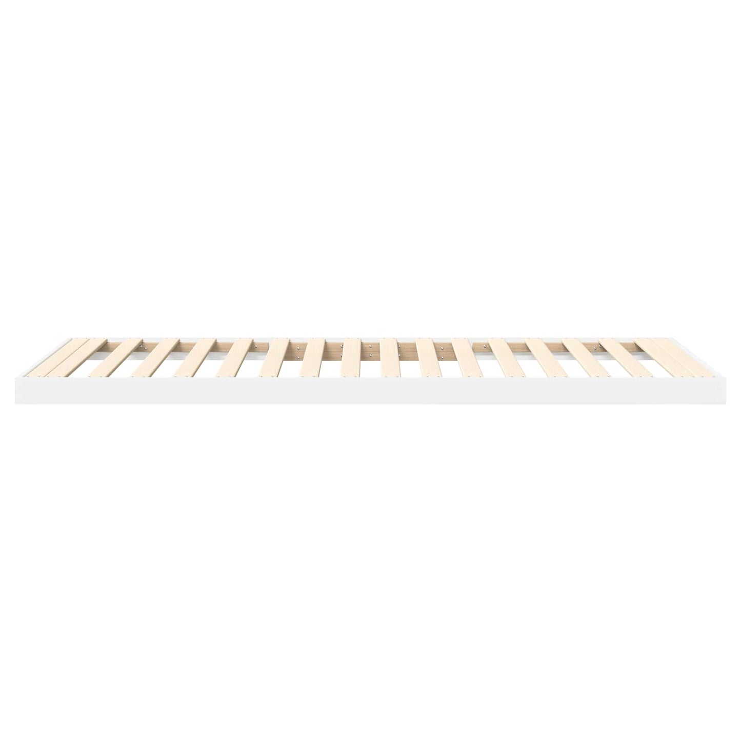 Floor Bed Frame White 75 x 190 cm Engineered Wood