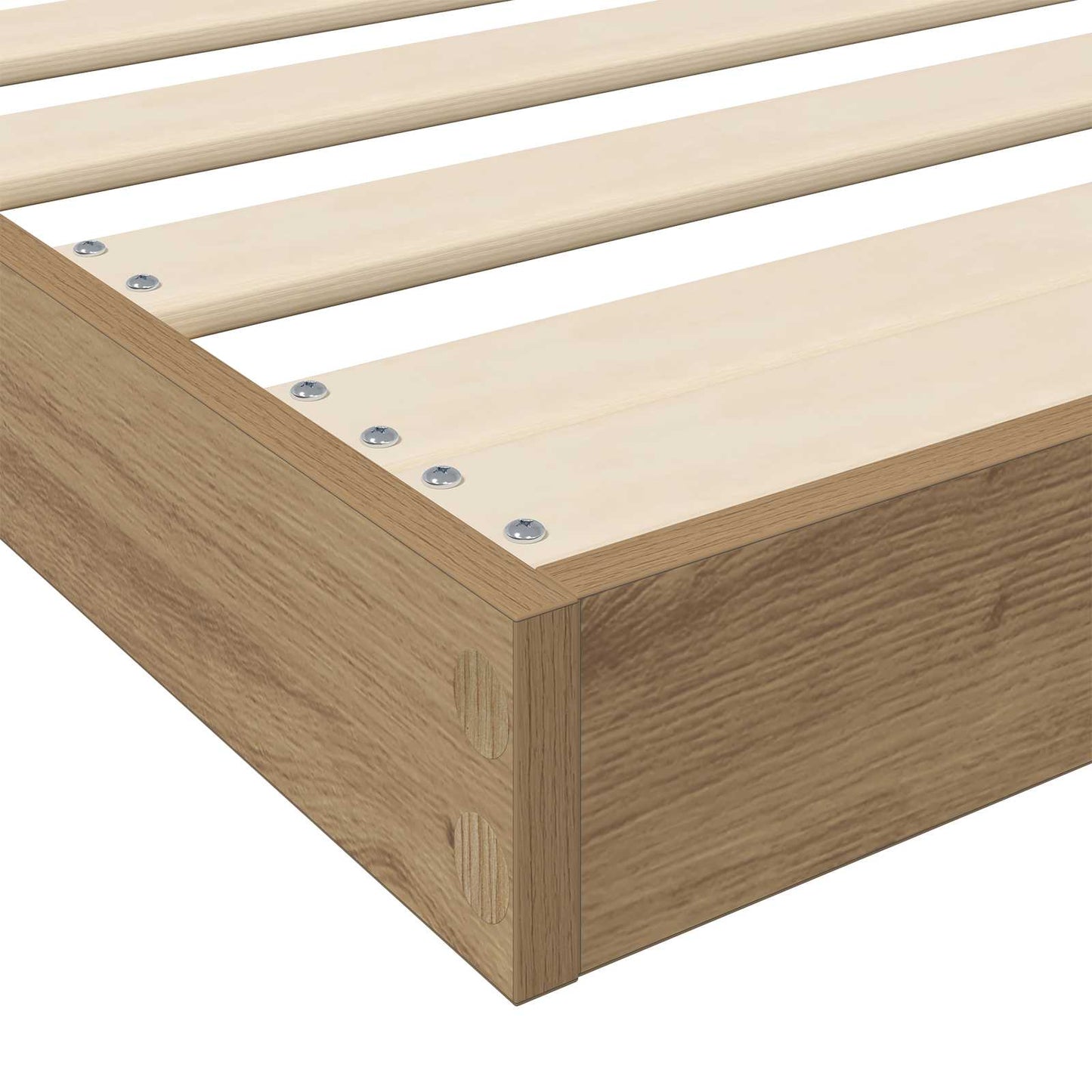 Floor Bed Frame Artisan Oak 75 x 190 cm Engineered Wood