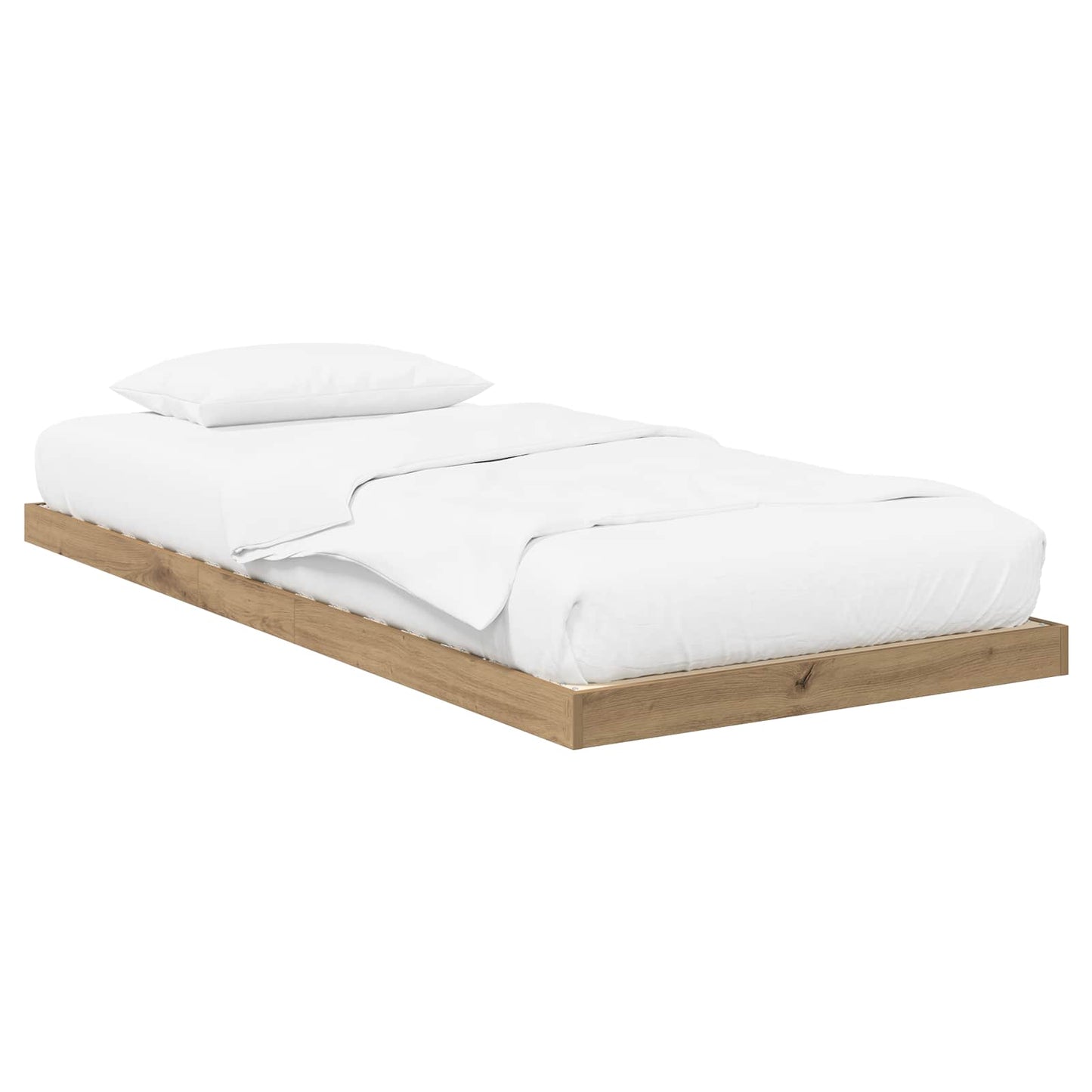 Floor Bed Frame Artisan Oak 75 x 190 cm Engineered Wood