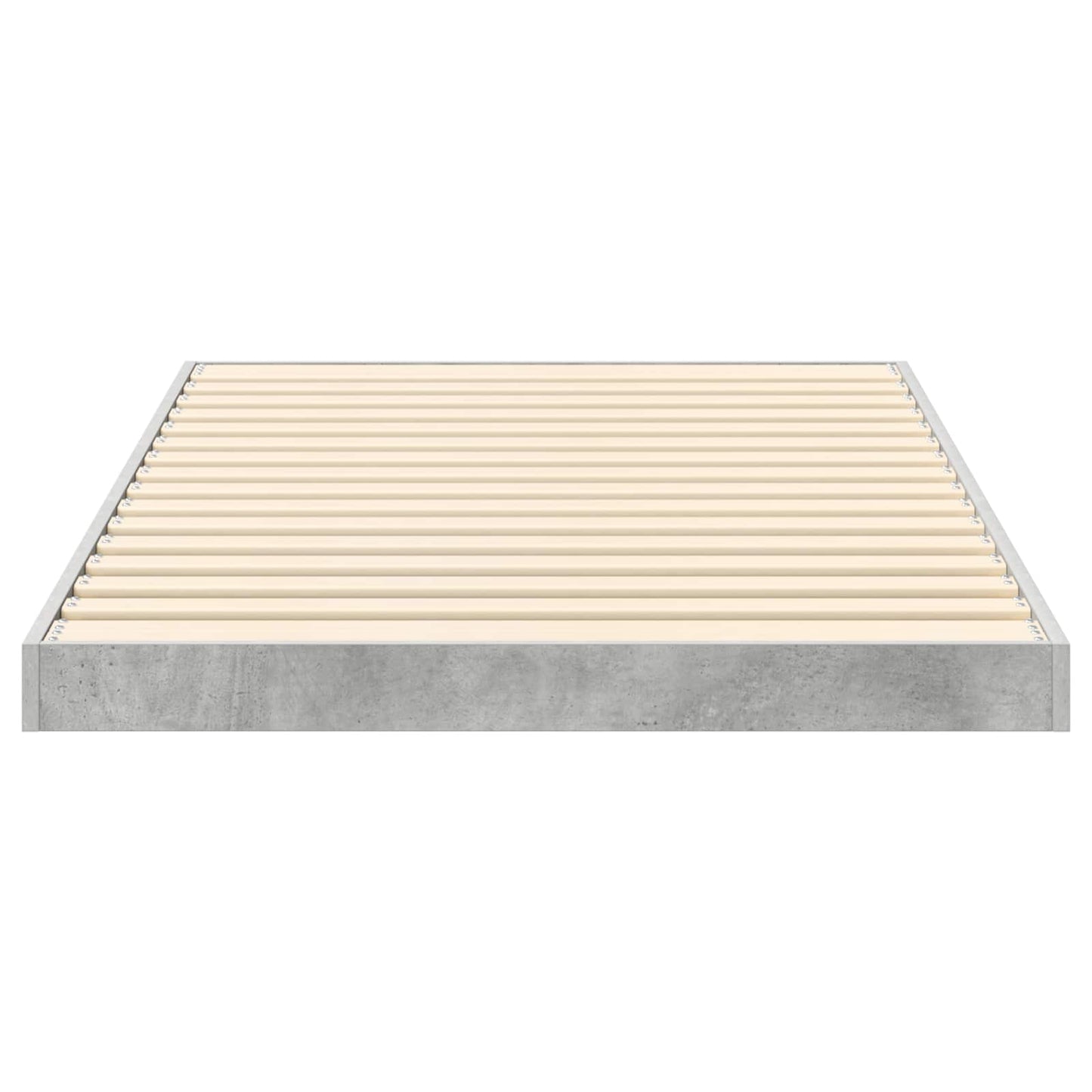 Floor Bed Frame Concrete Grey 90 x 190 cm Engineered Wood