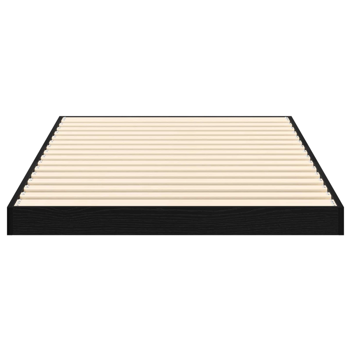 Floor Bed Frame Black Oak 80 x 200 cm Engineered Wood