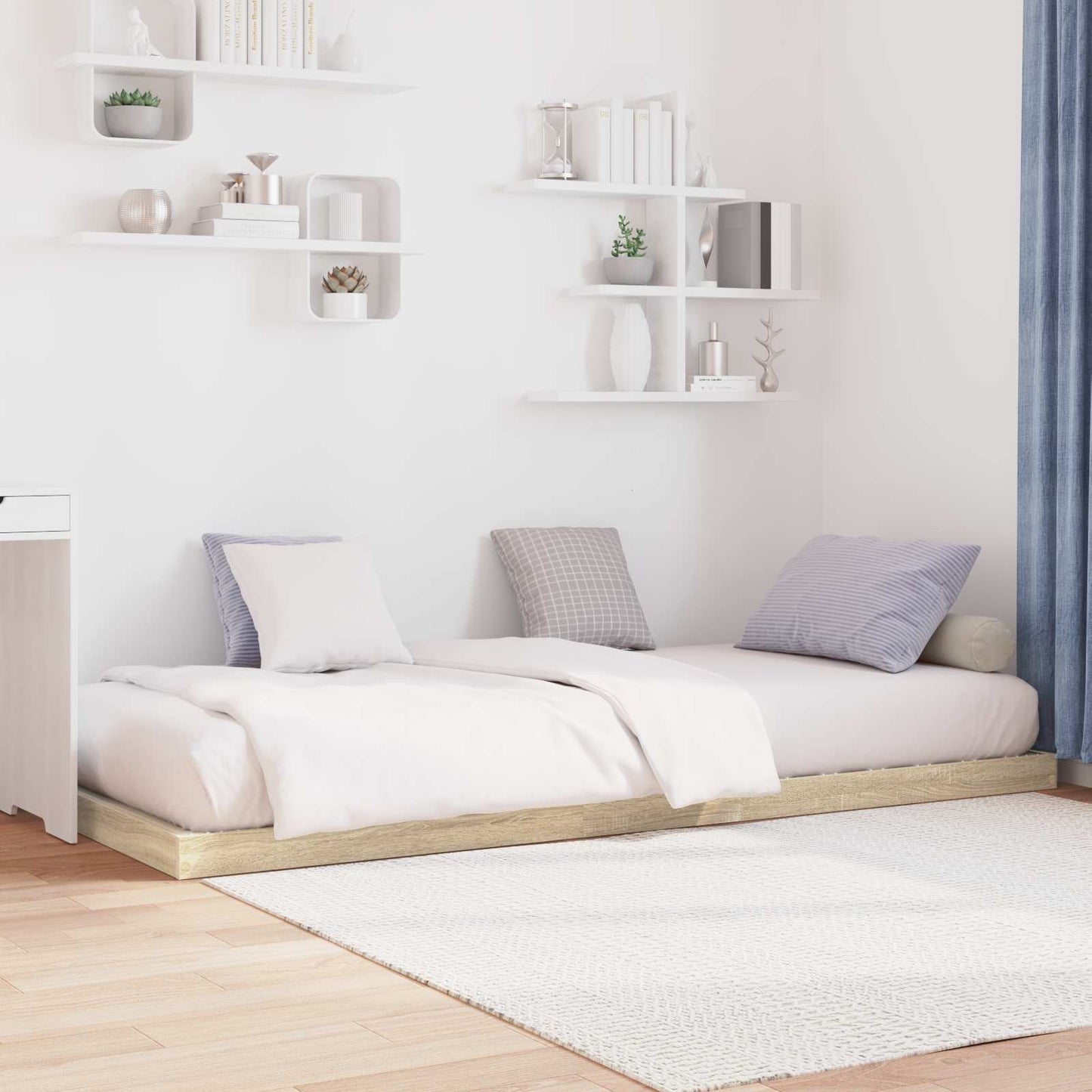 Floor Bed Frame Sonoma 80 x 200 cm Engineered Wood