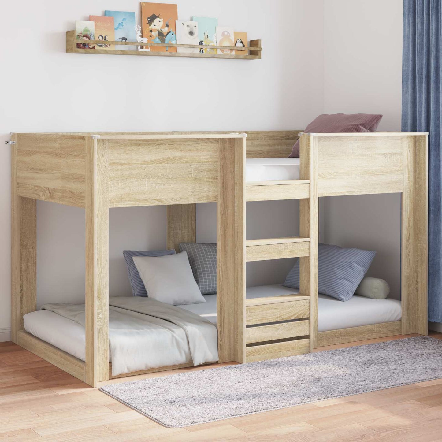 Floor Bed Frame Sonoma 80 x 200 cm Engineered Wood
