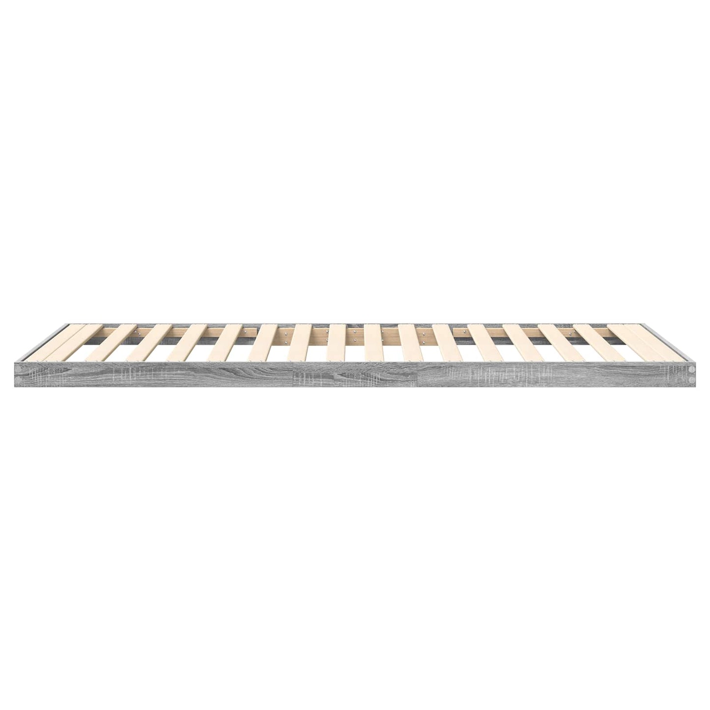 Floor Bed Frame Grey Sonoma 100 x 200 cm Engineered Wood