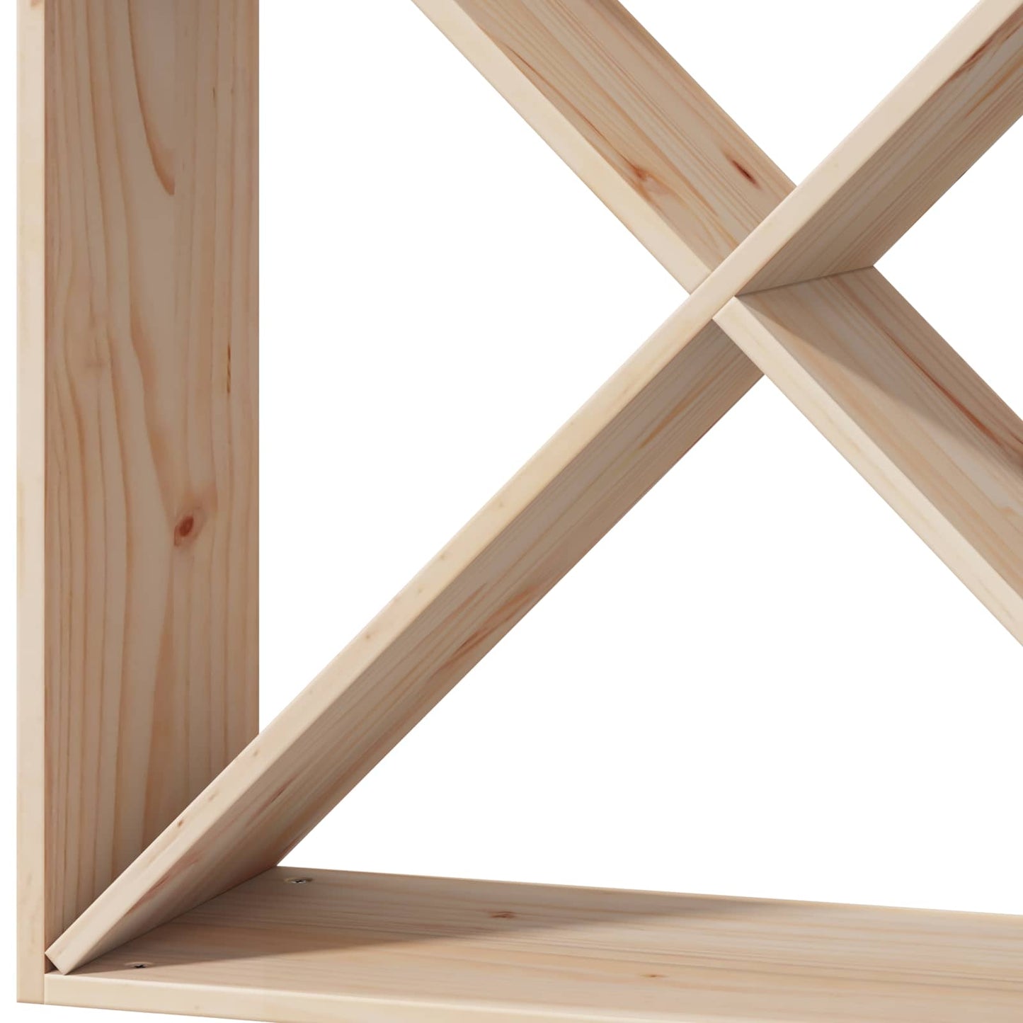 Wine Rack 2 pcs Natural 62 x 25 x 62 cm Solid Pine Wood