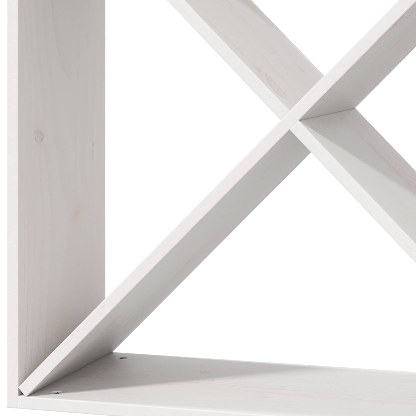 Wine Rack 2 pcs White 62 x 25 x 62 cm Solid Pine Wood