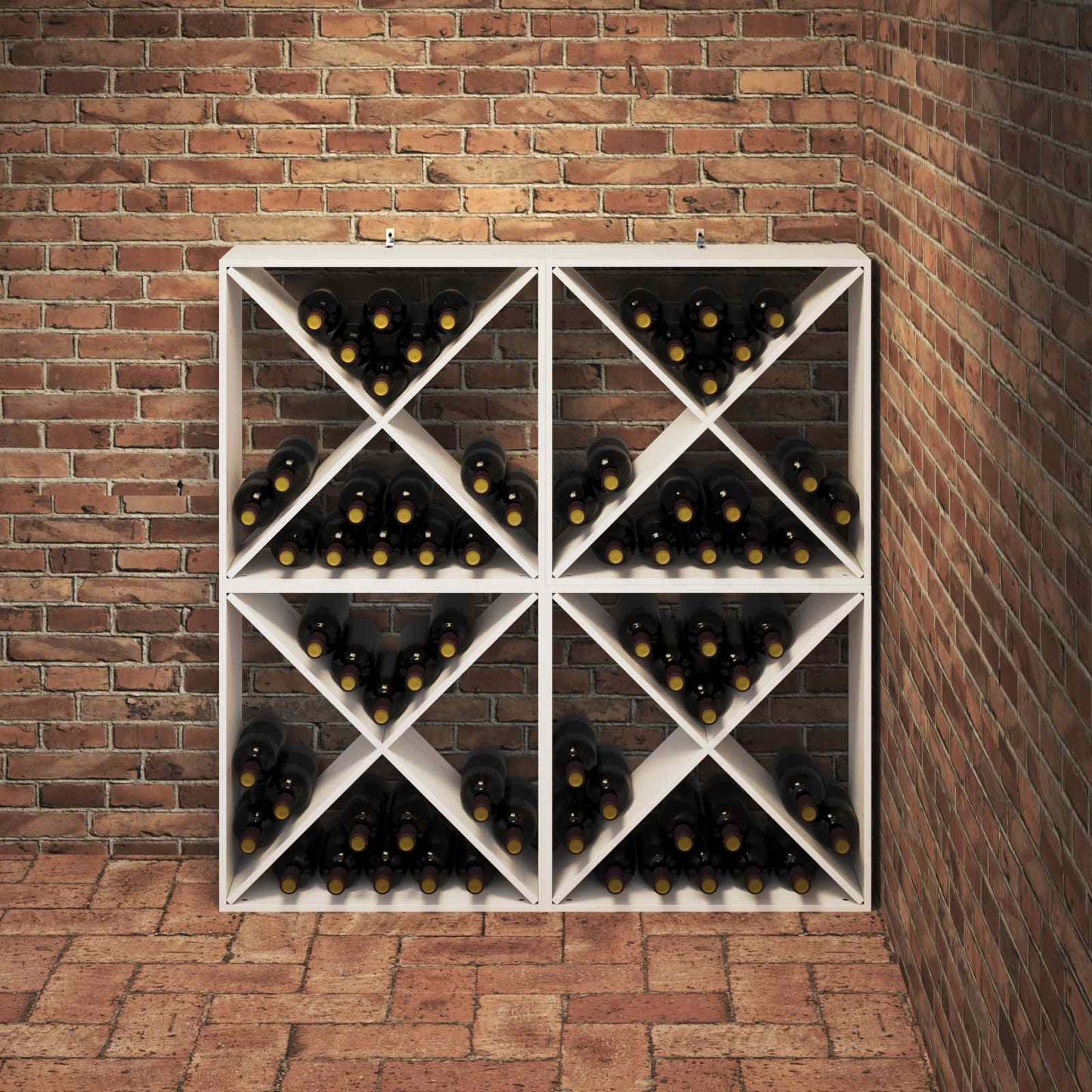 Wine Rack 4 pcs White 62 x 25 x 62 cm Solid Pine Wood