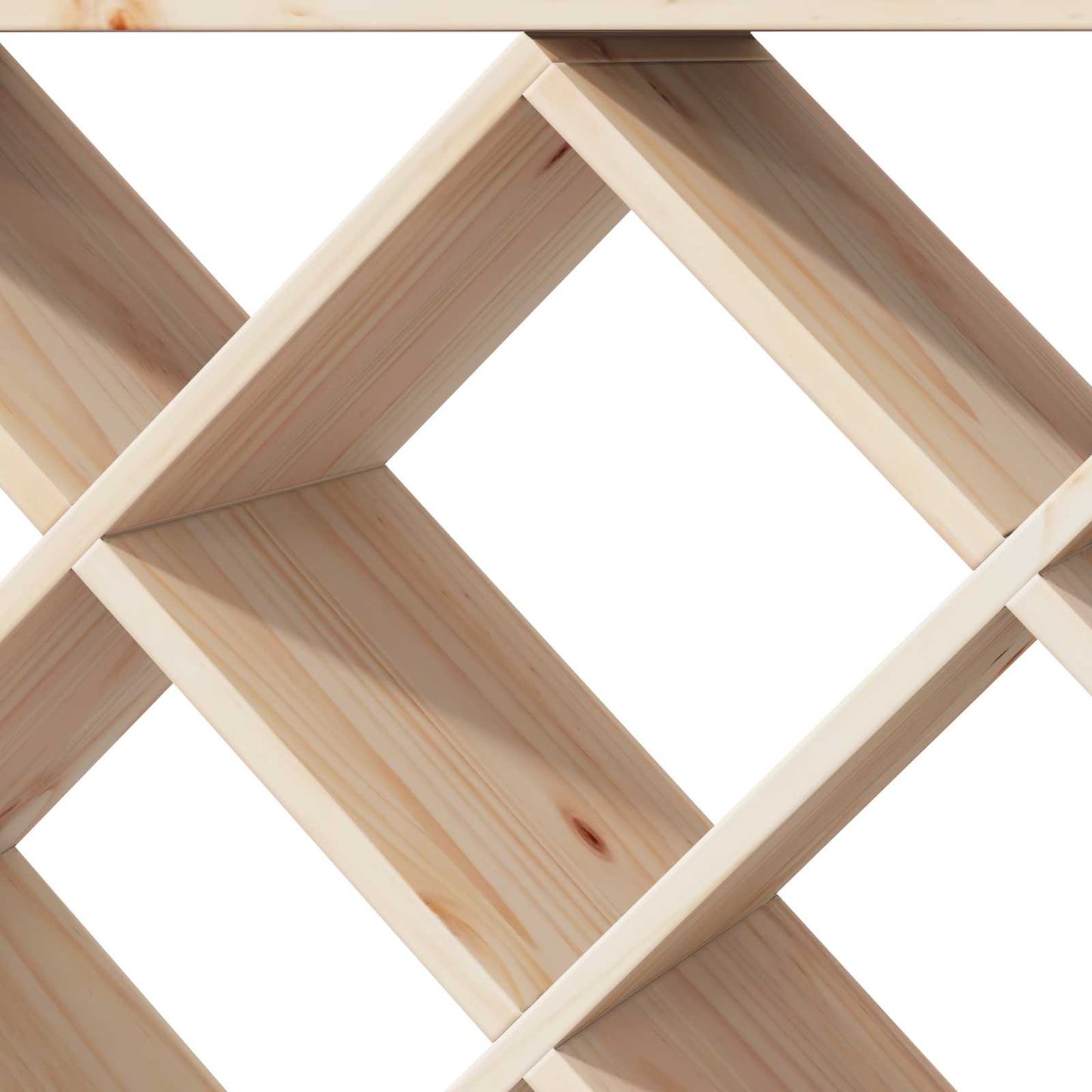 Wine Rack 2 pcs Natural 62 x 25 x 62 cm Solid Pine Wood