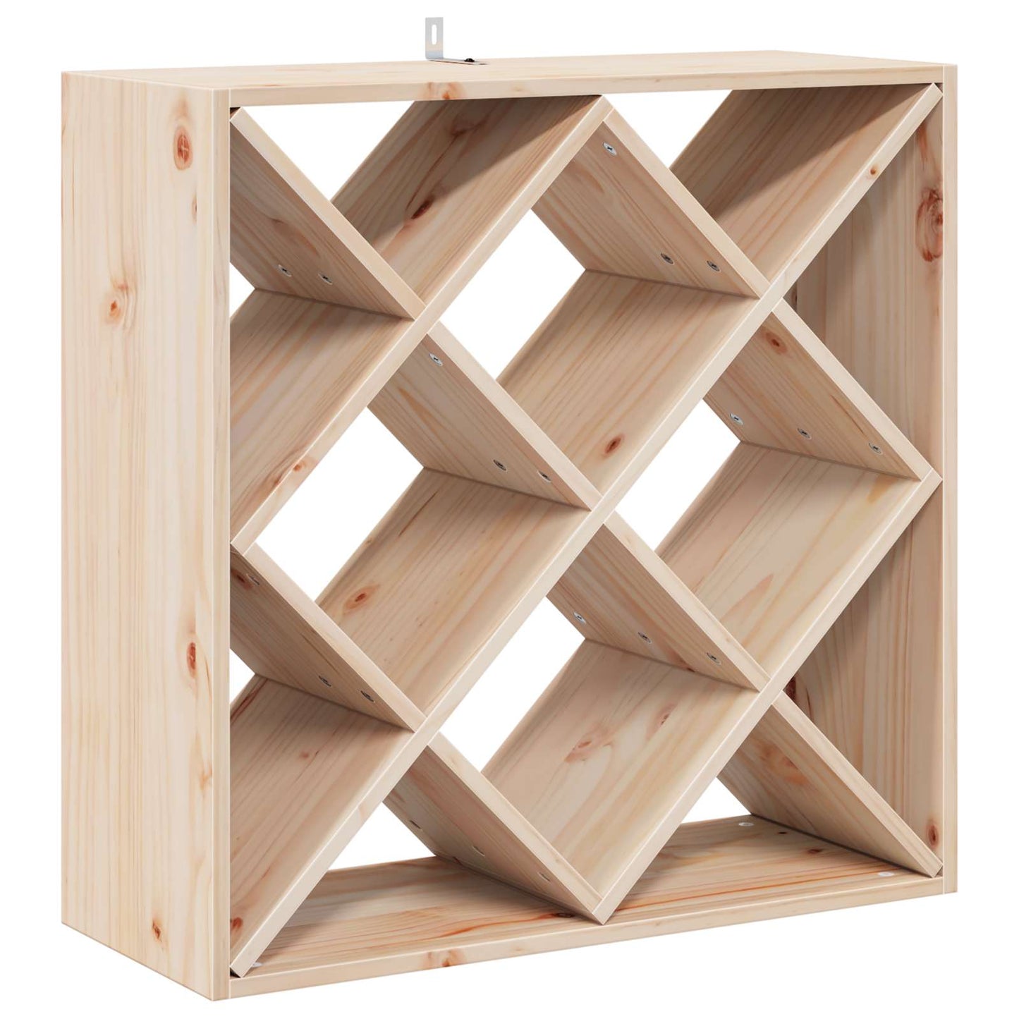 Wine Rack 2 pcs Natural 62 x 25 x 62 cm Solid Pine Wood