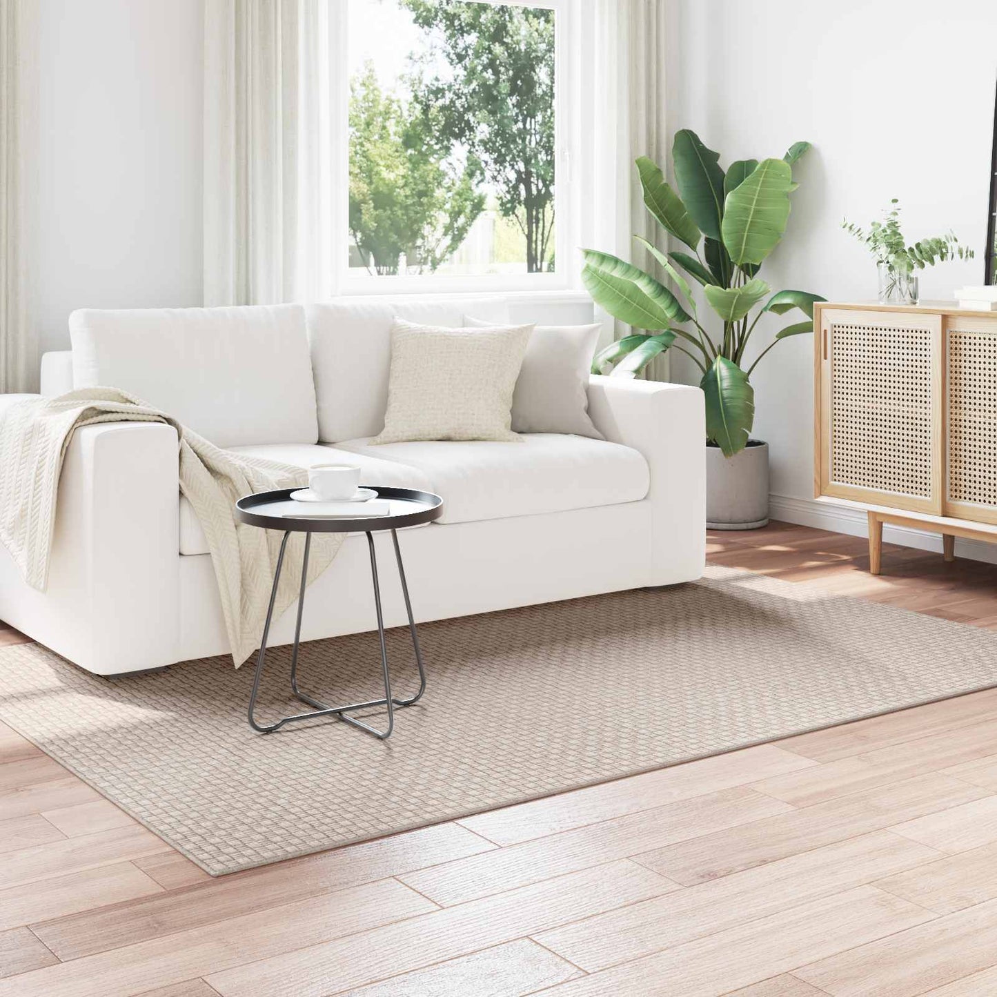 Area Rugs Rectangular FARO Cream 170 x 120 cm Polyester