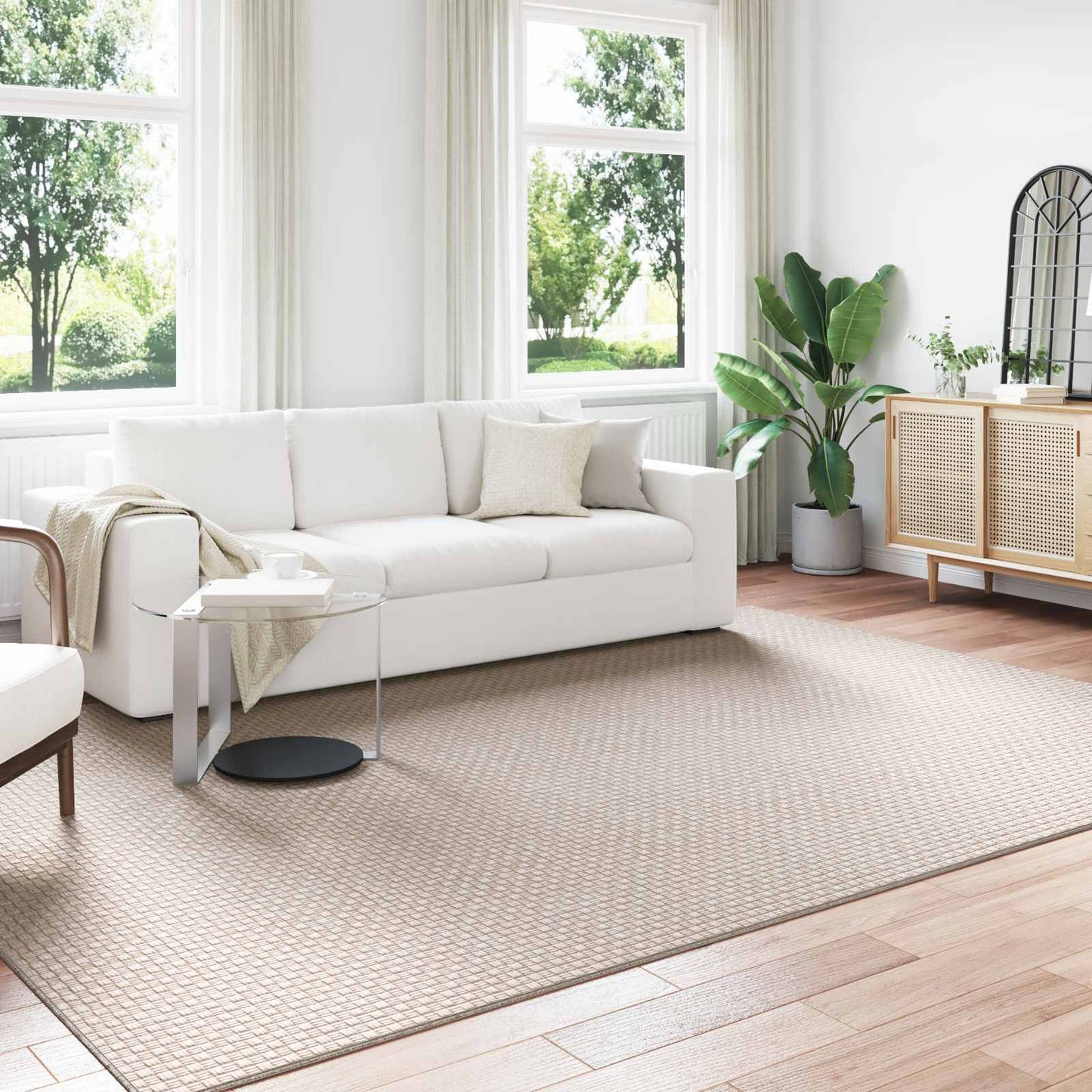 Area Rugs Rectangular FARO Cream 280 x 200 cm Polyester