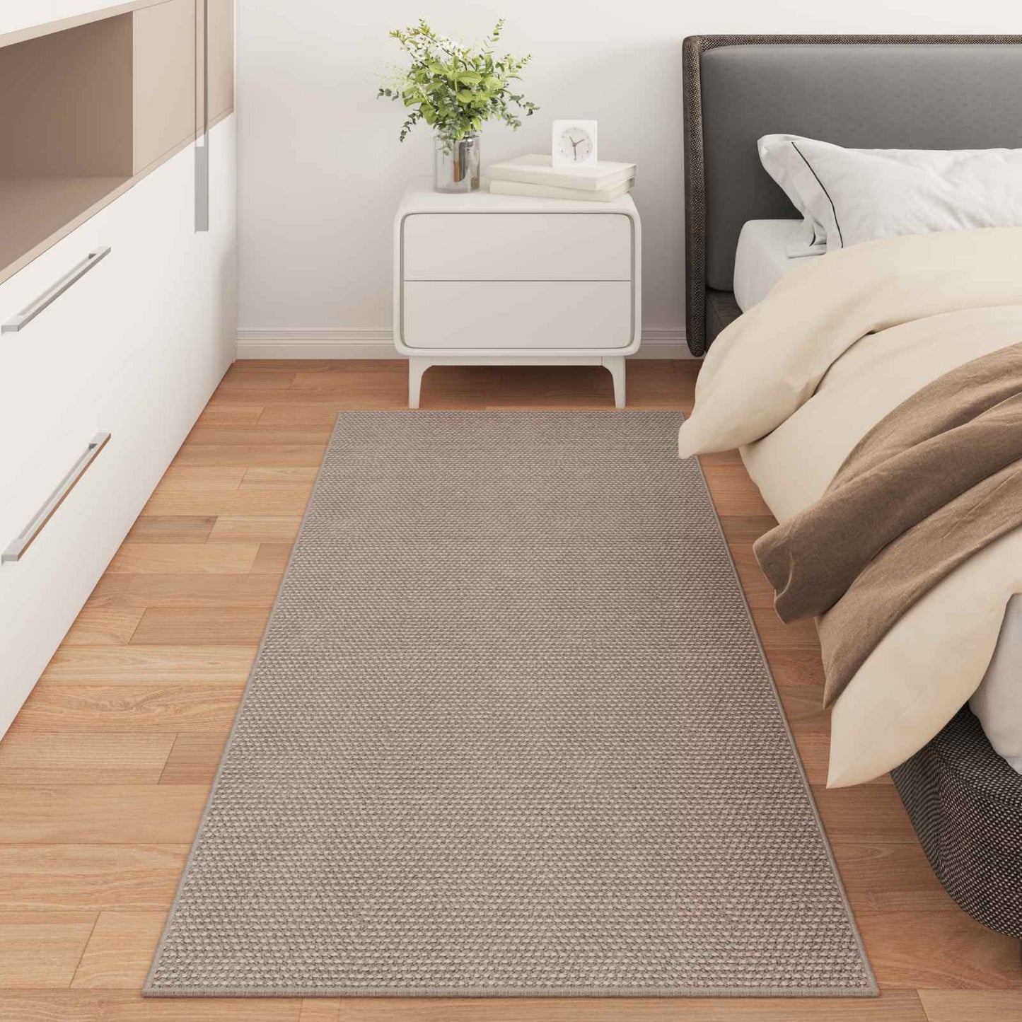 Area Rugs Rectangular LUGO Taupe 80 x 200 cm Polyester