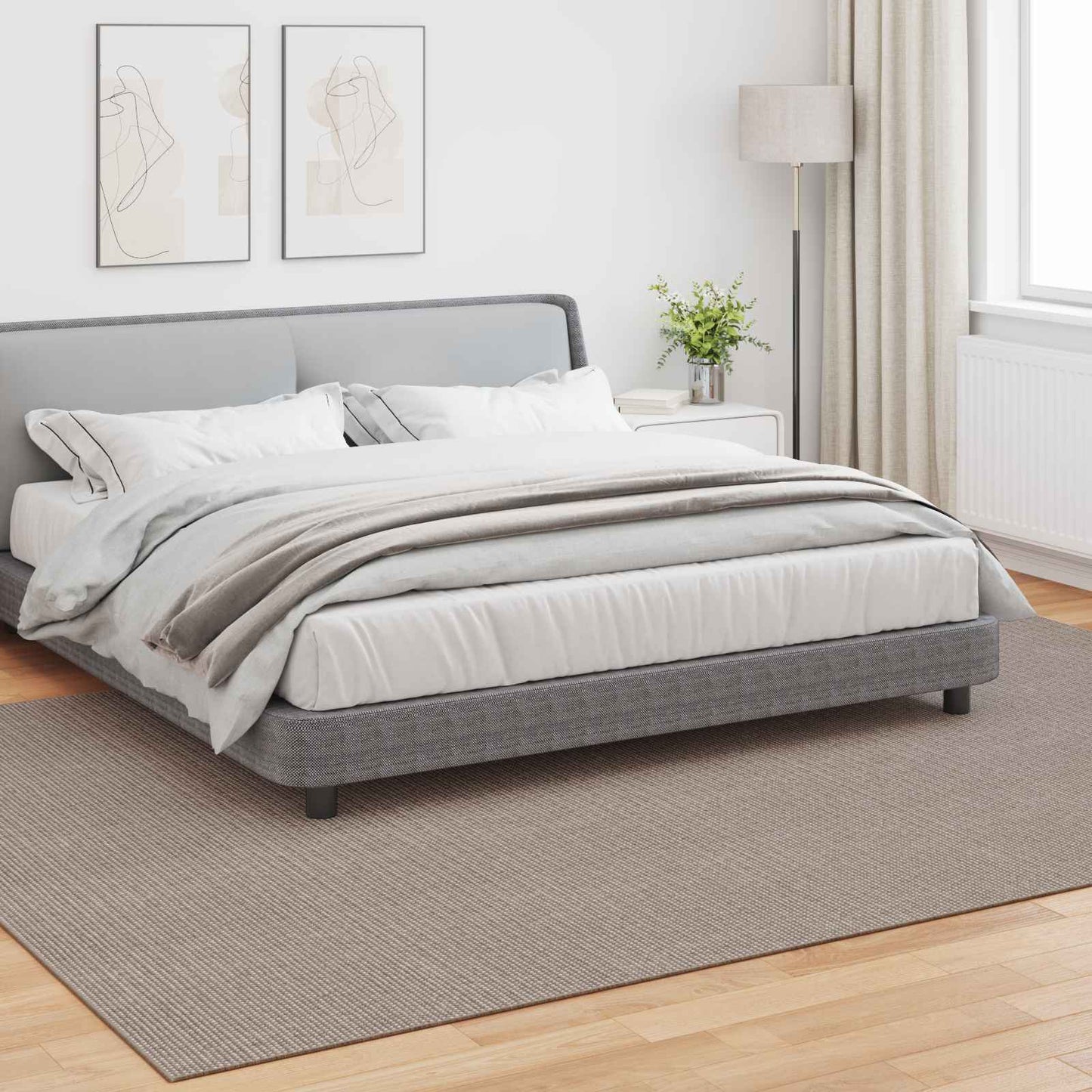 Area Rugs Rectangular LUGO Taupe 240 x 340 cm Polyester