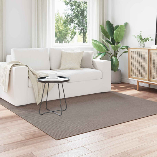 Area Rugs Square LUGO Taupe 120 x 120 cm Polyester