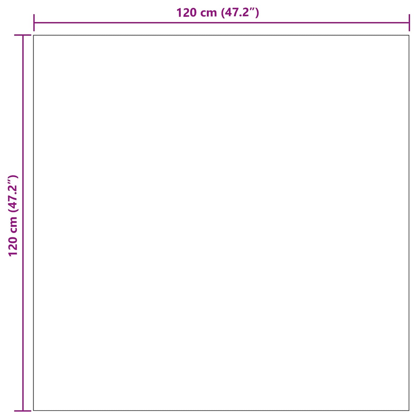 Area Rugs Square LUGO Taupe 120 x 120 cm Polyester