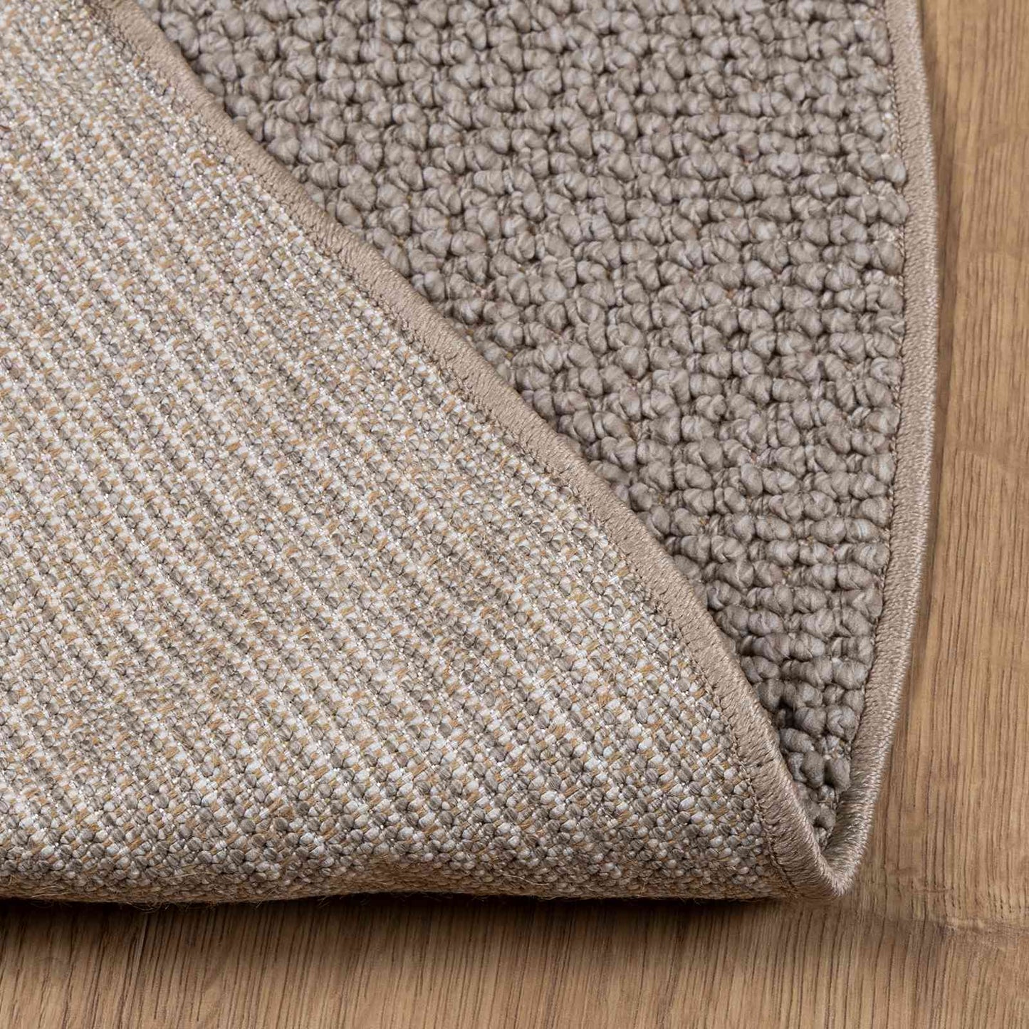 Area Rugs Round LUGO Taupe Ø 200 CM Polyester