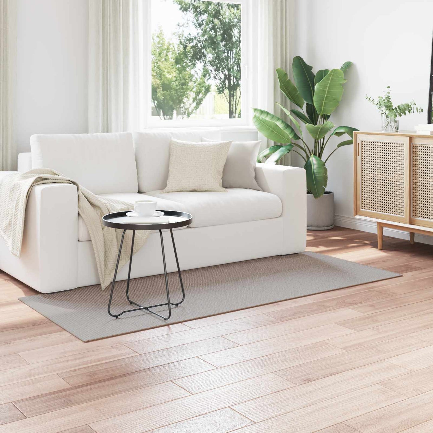 Area Rugs Rectangular LUGO Cream and Taupe 200 x 80 cm