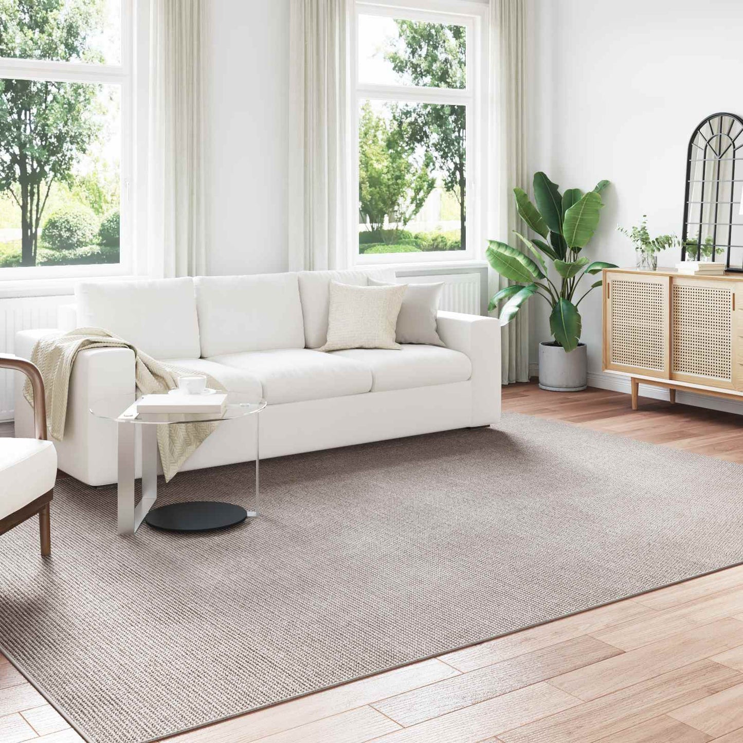 Area Rugs LUGO Cream and Taupe 280 x 200 cm Polyester