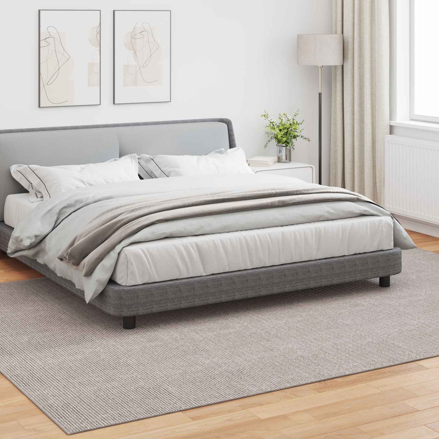 Area Rugs LUGO Cream and Taupe 340 x 240 cm Polyester