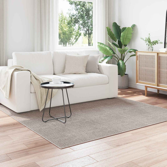 Area Rugs Square LUGO Cream and Taupe 200 x 200 cm Polyester