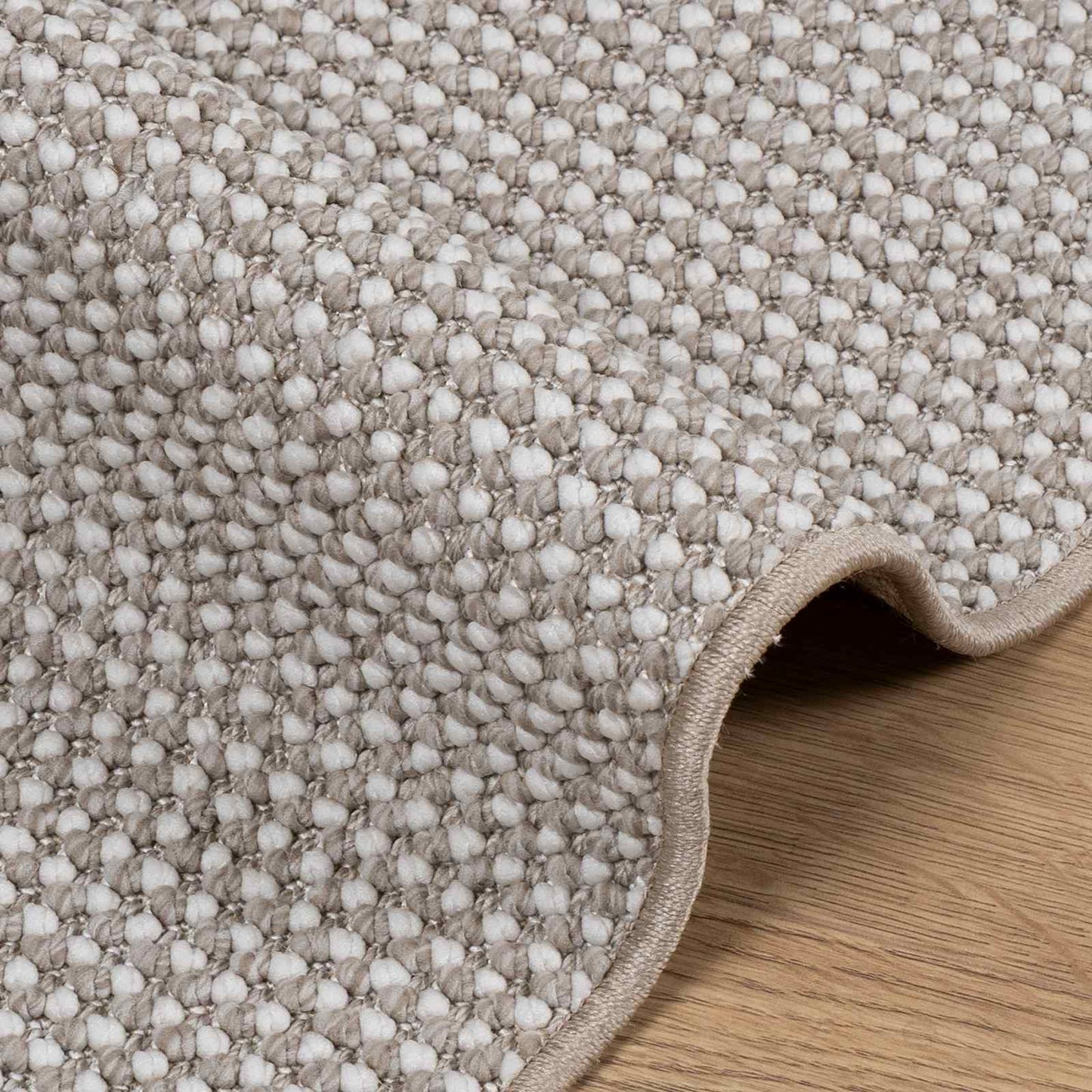 Area Rugs Square LUGO Cream and Taupe 240 x 240 cm Polyester
