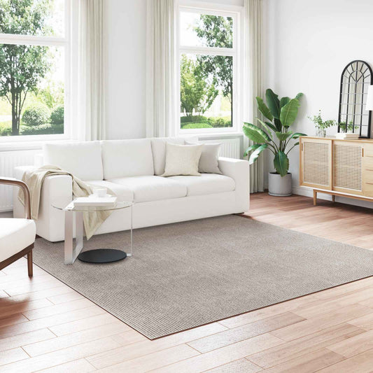 Area Rugs Square LUGO Cream and Taupe 240 x 240 cm Polyester