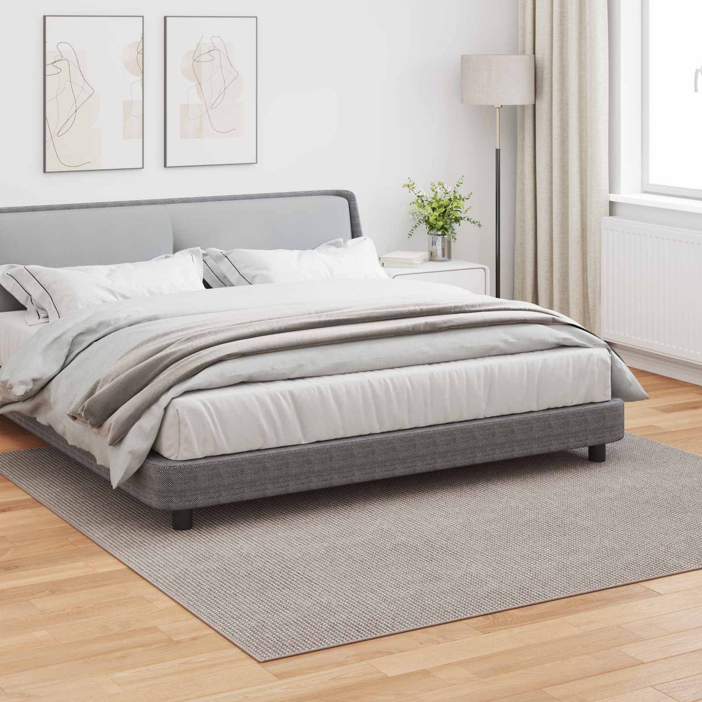 Area Rugs Square LUGO Cream and Taupe 240 x 240 cm Polyester