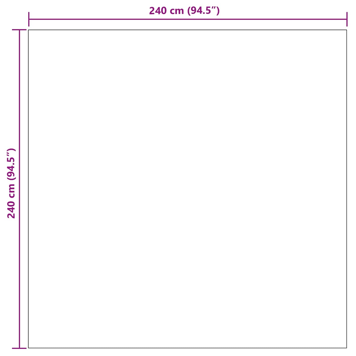 Area Rugs Square LUGO Cream and Taupe 240 x 240 cm Polyester