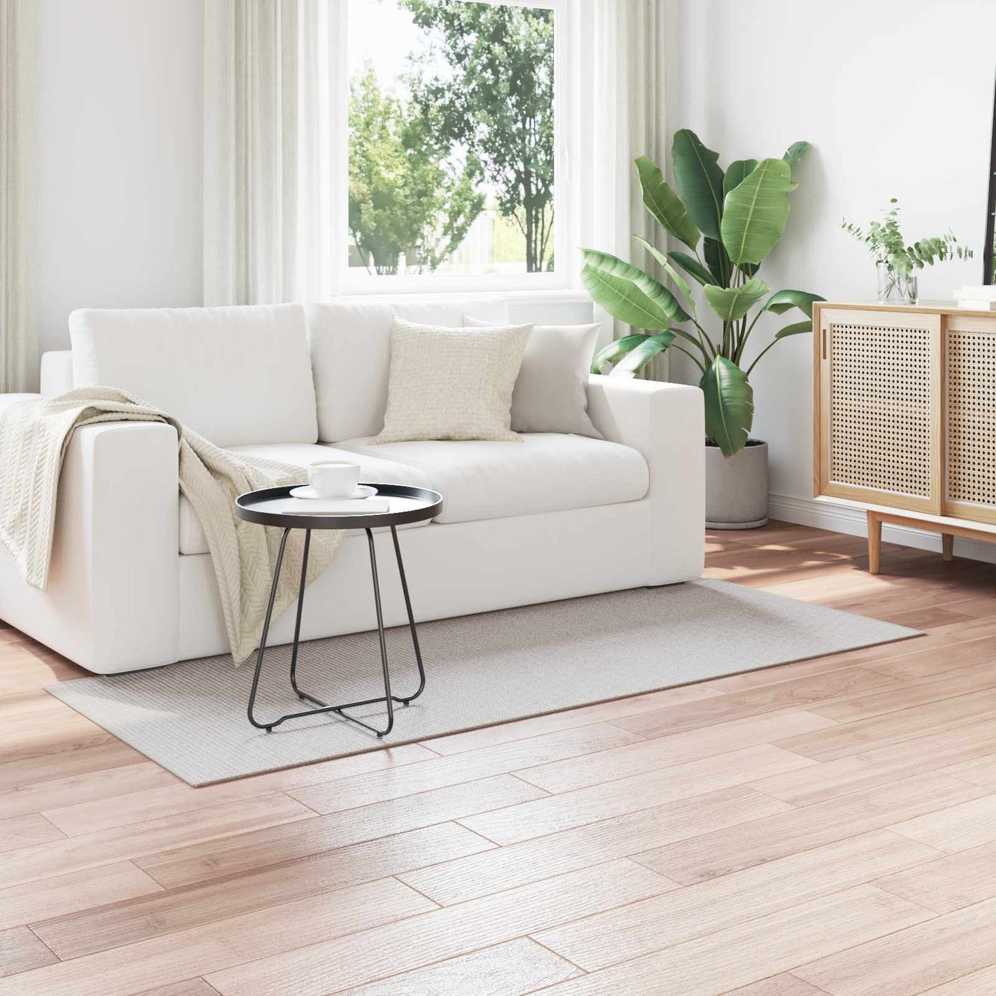 Area Rugs Rectangular LUGO Cream and Grey 80 x 150 cm Polyester