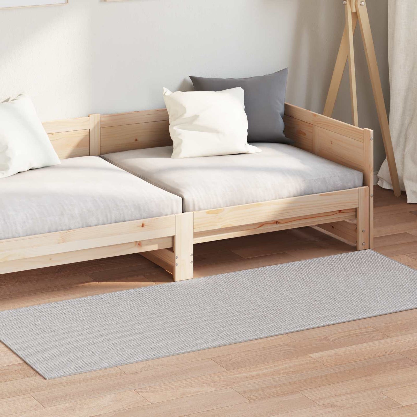 Area Rugs Rectangular LUGO Cream and Grey 80 x 150 cm Polyester