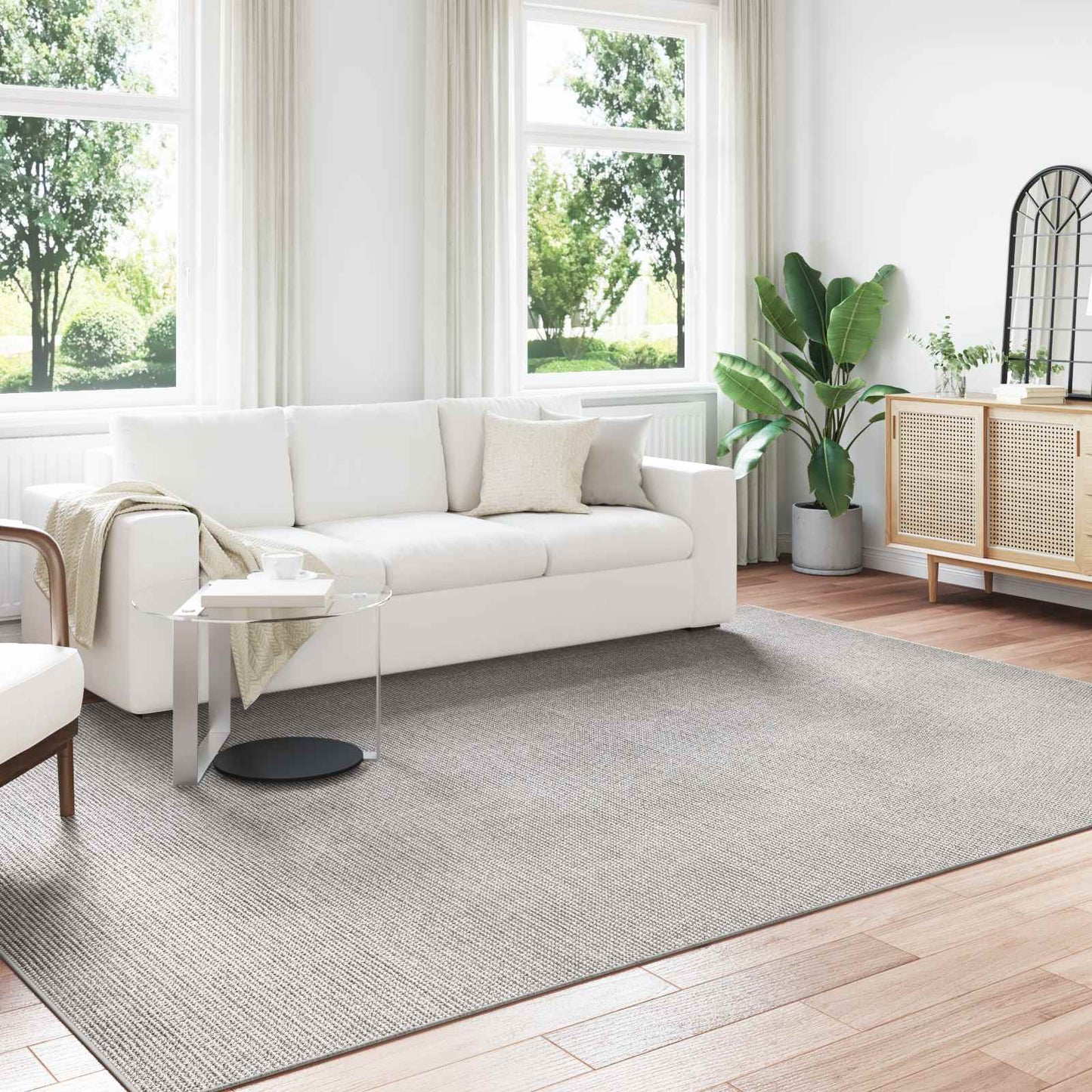 Area Rugs Rectangular LUGO Cream and Grey 280 x 200 cm