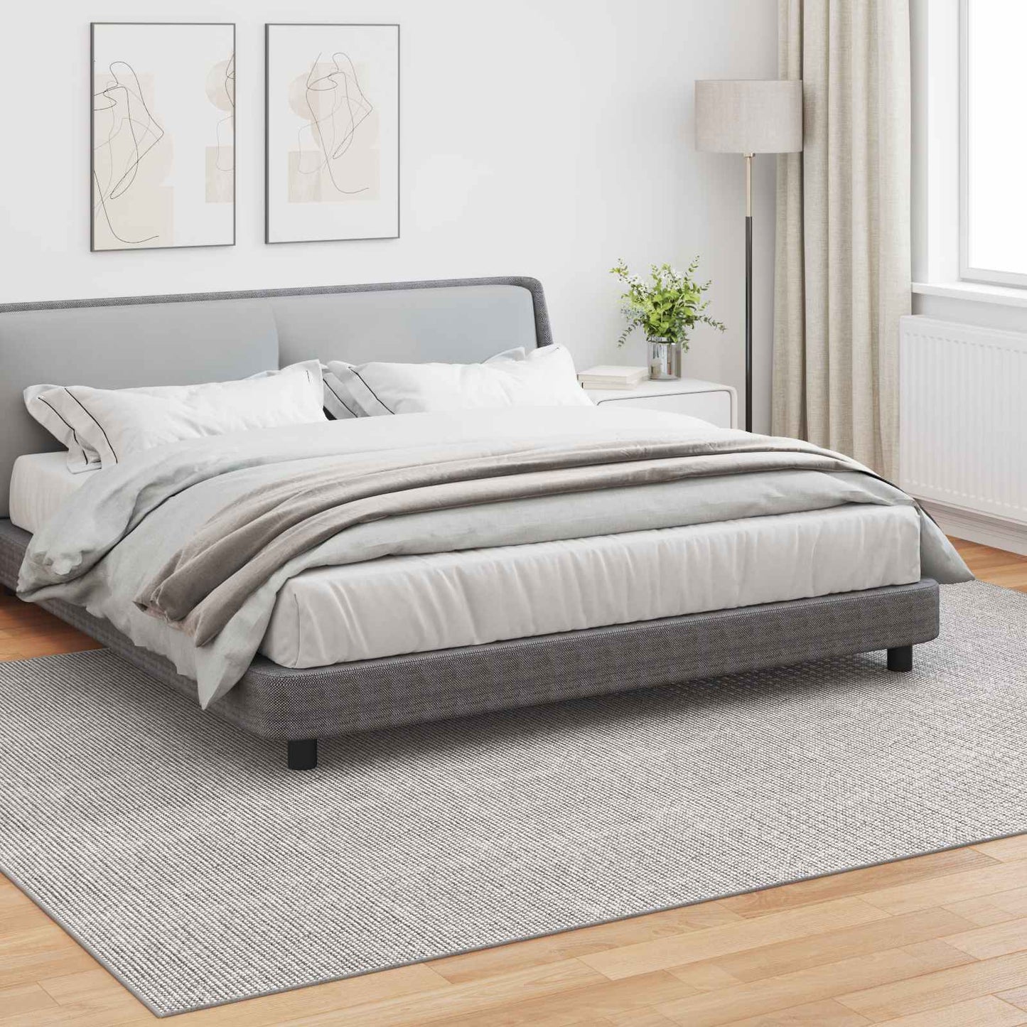 Area Rugs Rectangular LUGO Cream and Grey 280 x 200 cm