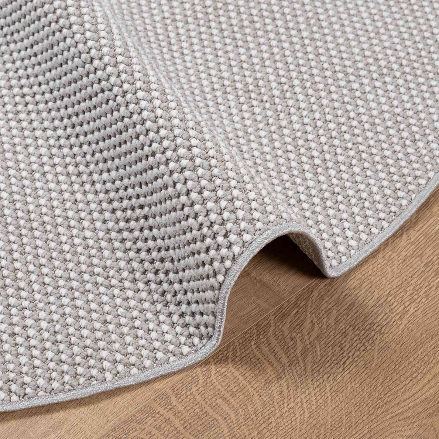 Area Rugs Round LUGO Cream and Grey Ø 120 CM Polyester