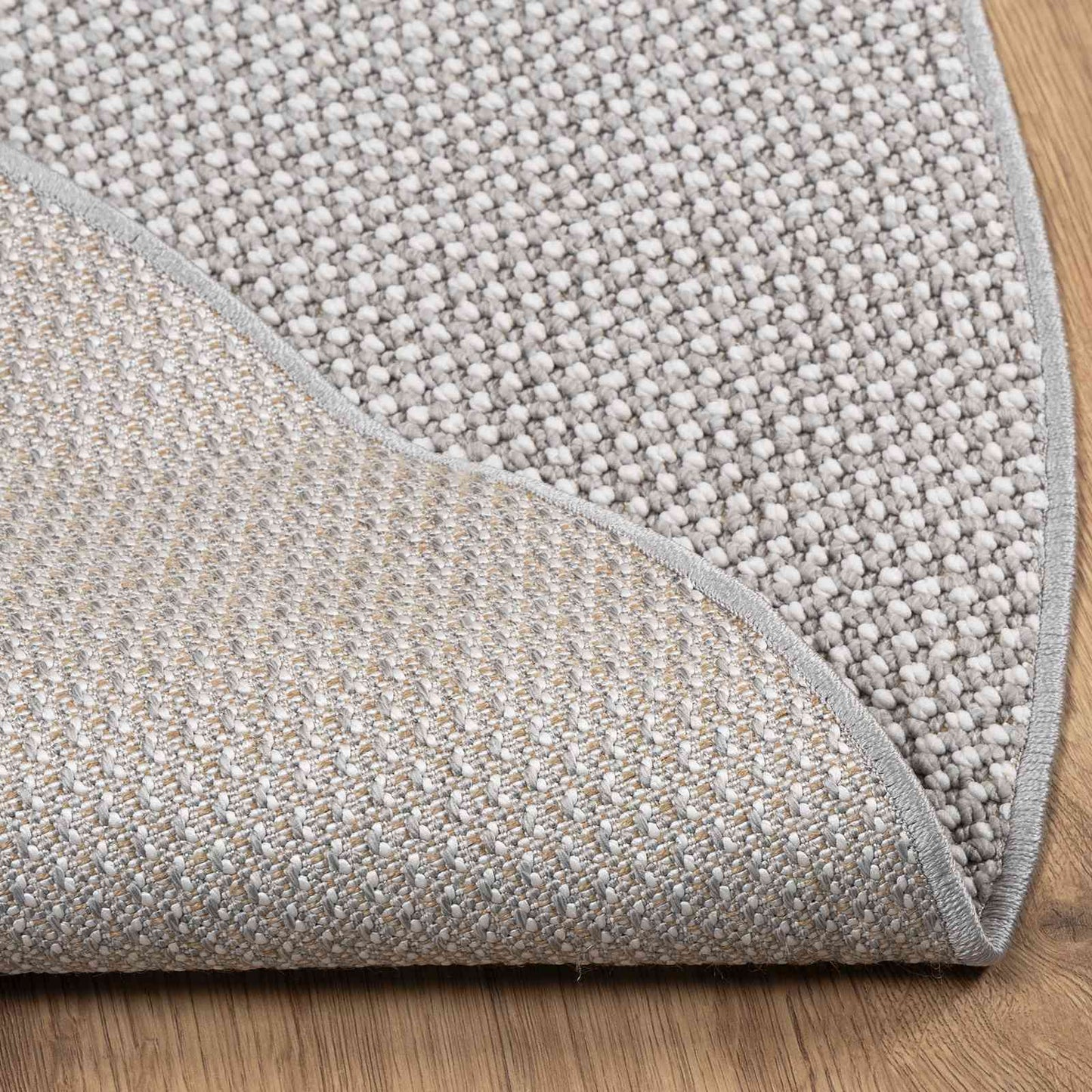 Area Rugs Round LUGO Cream and Grey Ø 160 CM Polyester