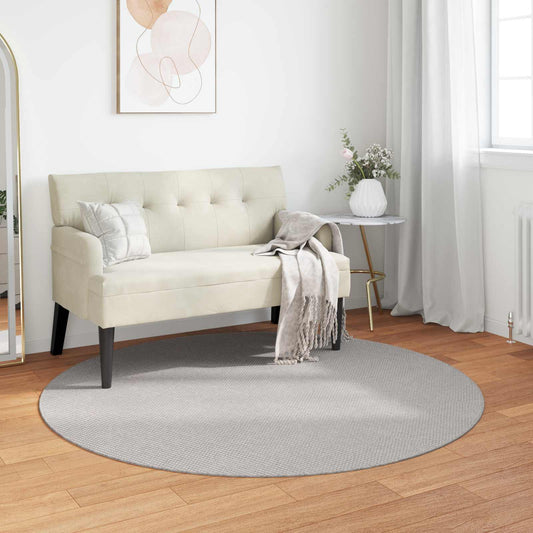 Area Rugs Round LUGO Cream and Grey Ø 200 CM Polyester