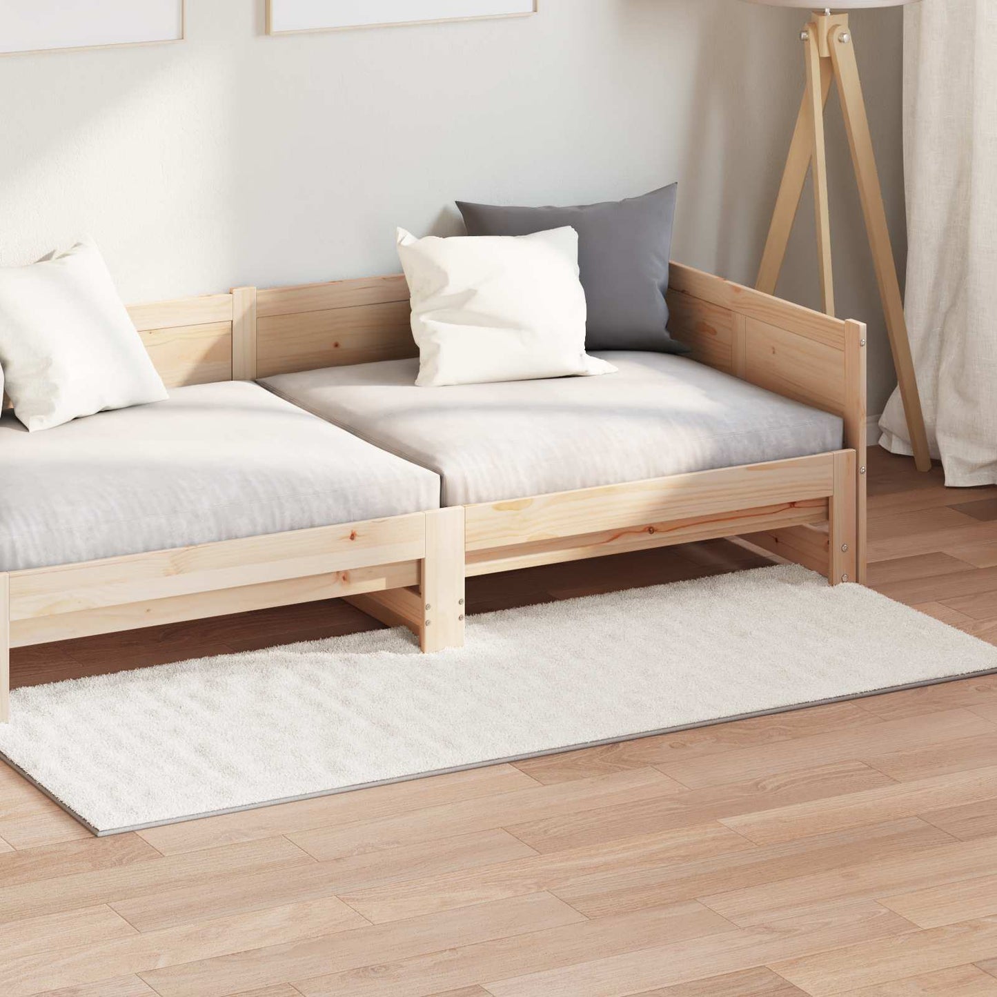 Area Rugs Rectangular SIROLO Cream 200 x 80 cm Polyester