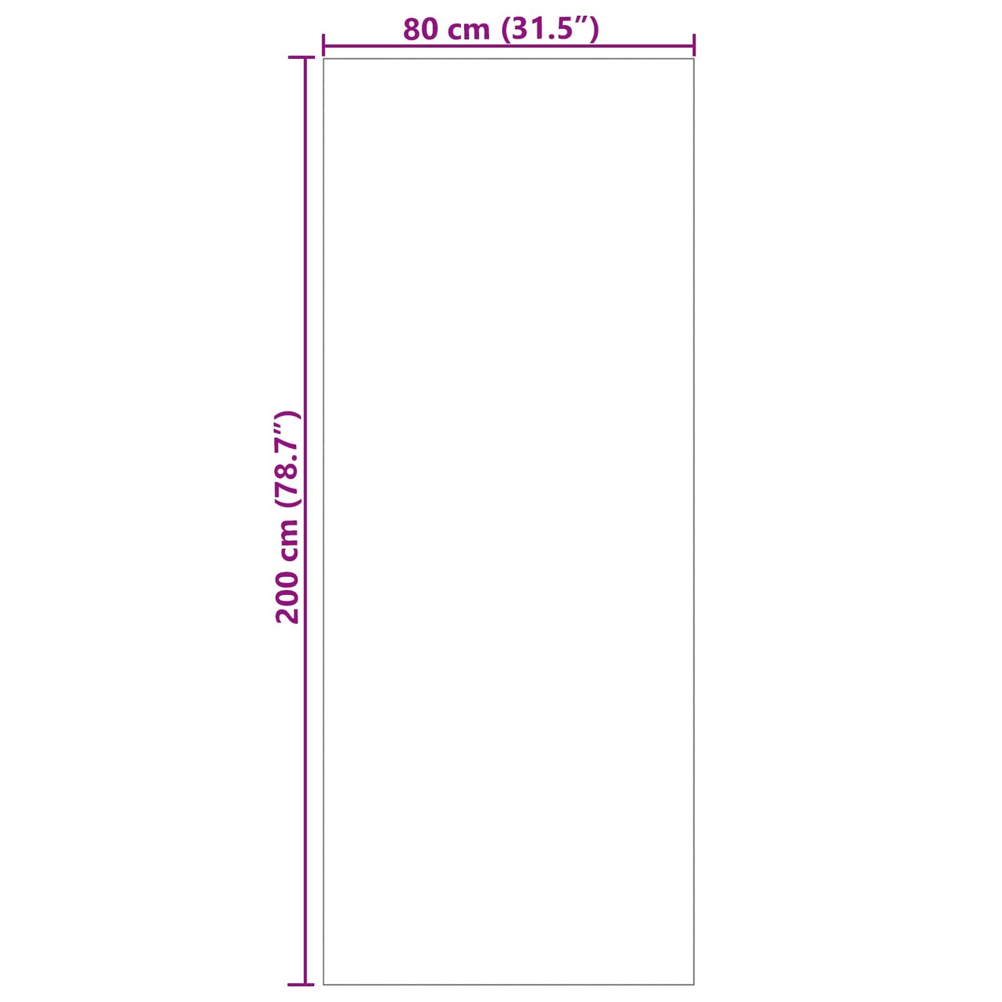 Area Rugs Rectangular SIROLO Cream 200 x 80 cm Polyester
