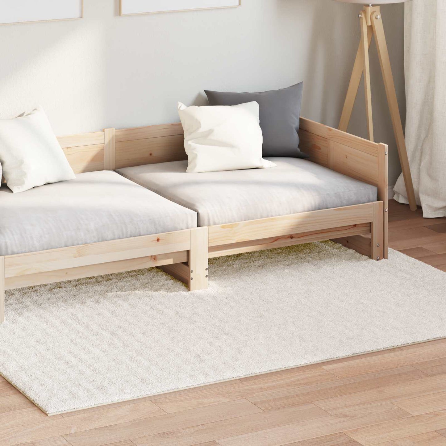Area Rugs Rectangular SIROLO Cream 230 x 160 cm Polyester