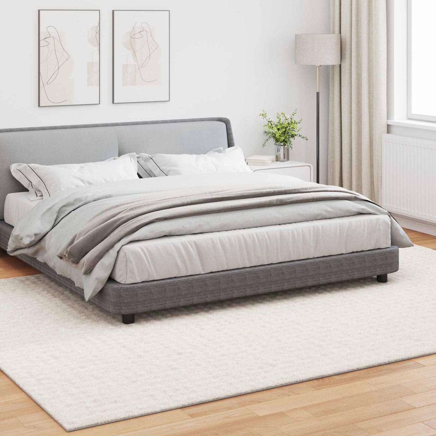 Area Rugs Rectangular SIROLO Cream 340 x 240 cm Polyester