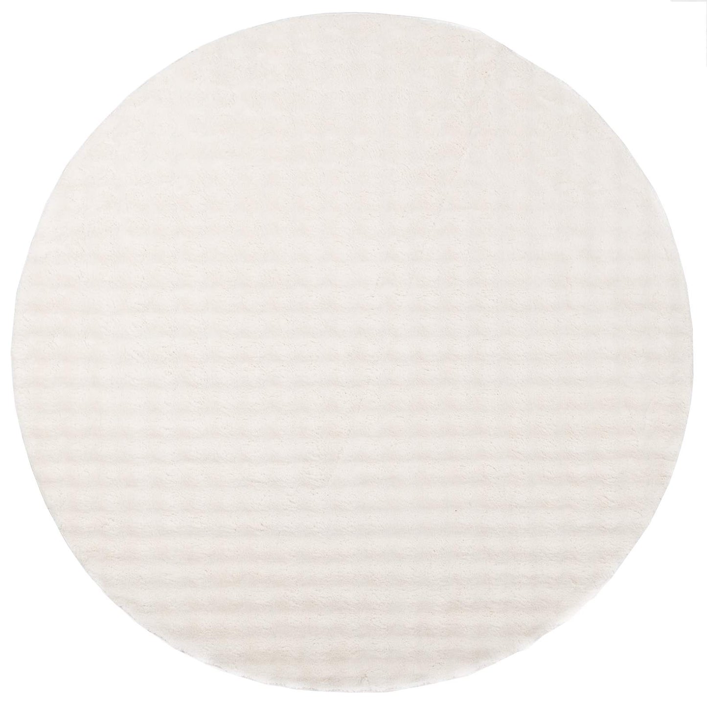 Area Rugs Round SIROLO Cream Ø 120 CM Polyester
